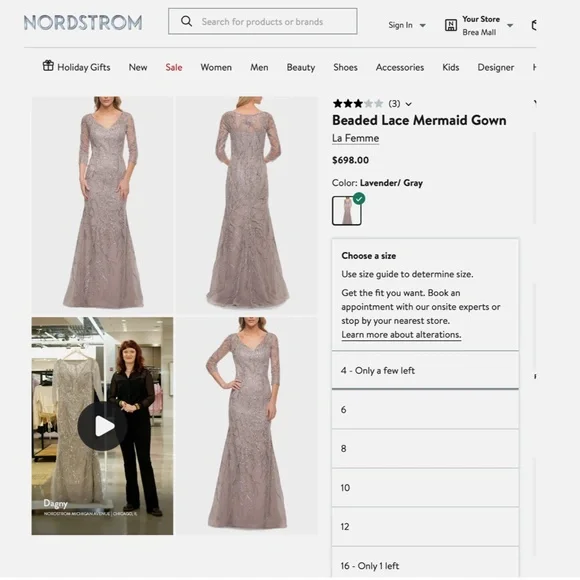 NEW LA FEMME Gray SEQUIN Embroidered MOTHER OF THE GROOM DRESS Mermaid GOWN 12 - Picture 4 of 16